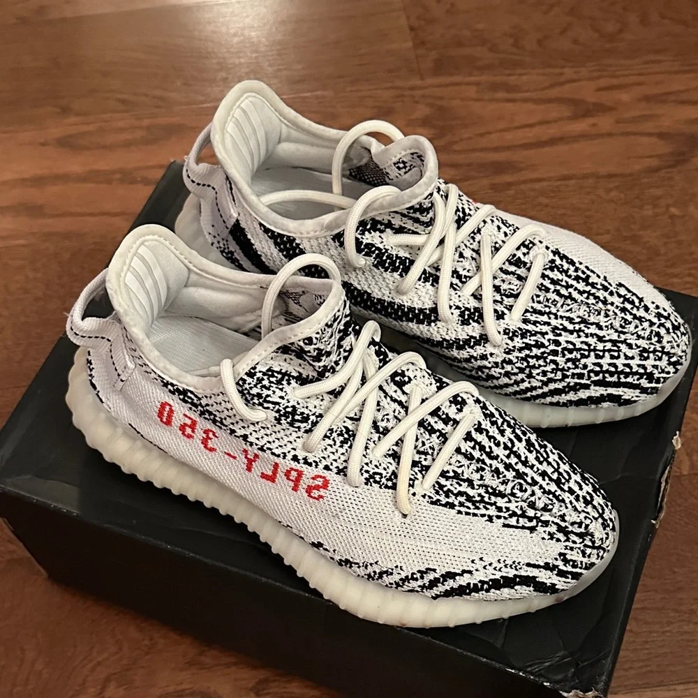 Adidas Yeezy Boost 350 V2 ZEBRA Black White Red